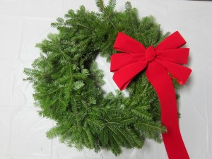 wreath with bow